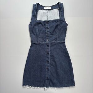 Reformation Indigo Denim Button-Down Mini Dress